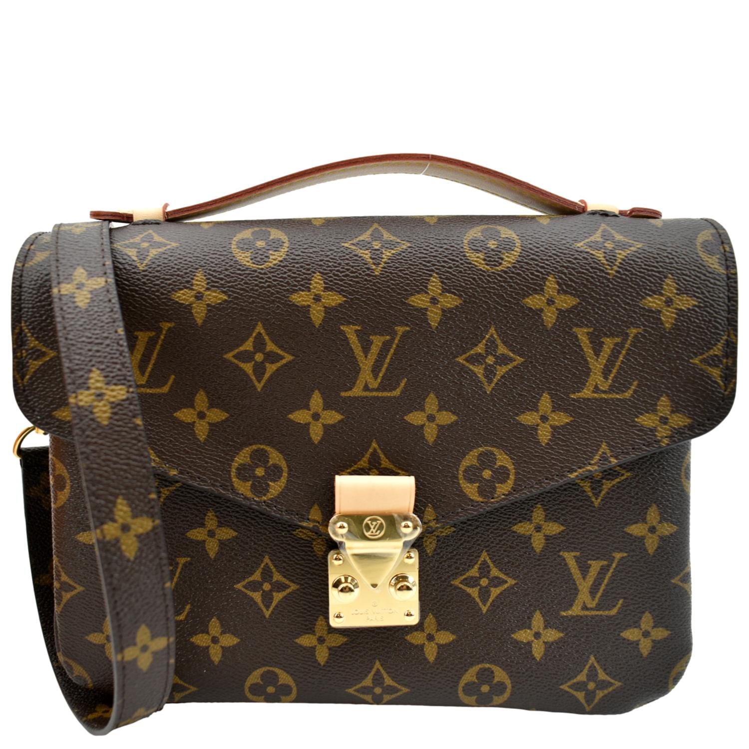 LOUIS VUITTON Metis Pochette Monogram Canvas Crossbody Bag Brown