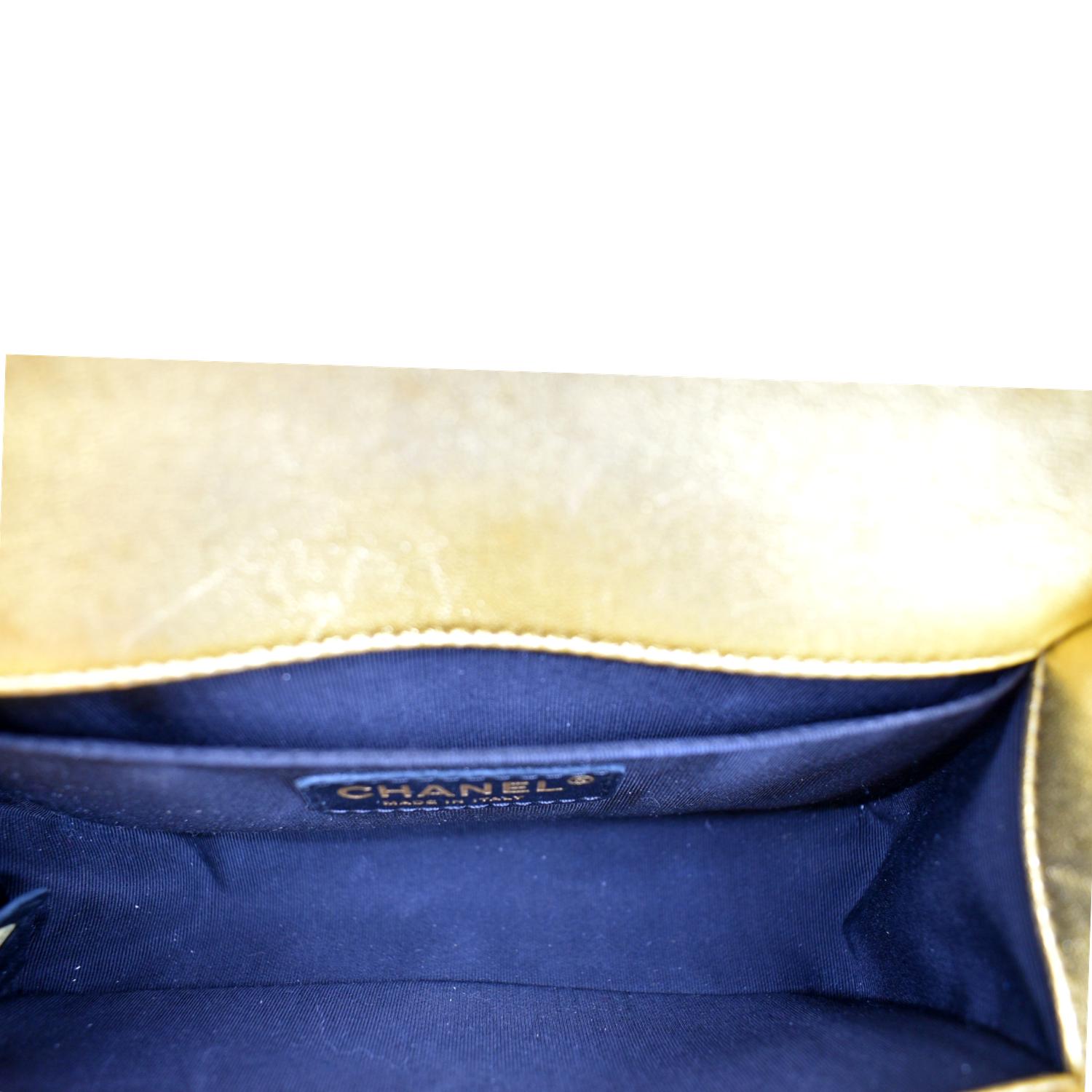 Chanel Metallic Gold Python Boy Small Flap Bag at 1stDibs