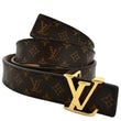 Louis Vuitton Mini 25MM Monogram Canvas Belt in Brown - Front