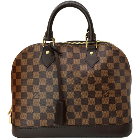 LOUIS VUITTON Alma PM Damier Ebene Satchel Bag Brown