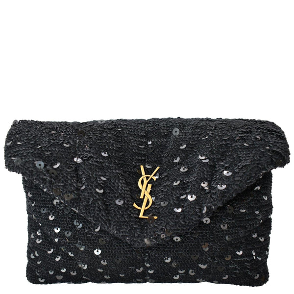 Yves Saint Laurent Small Puffer Sequin Clutch Wallet-Dallas Handbags