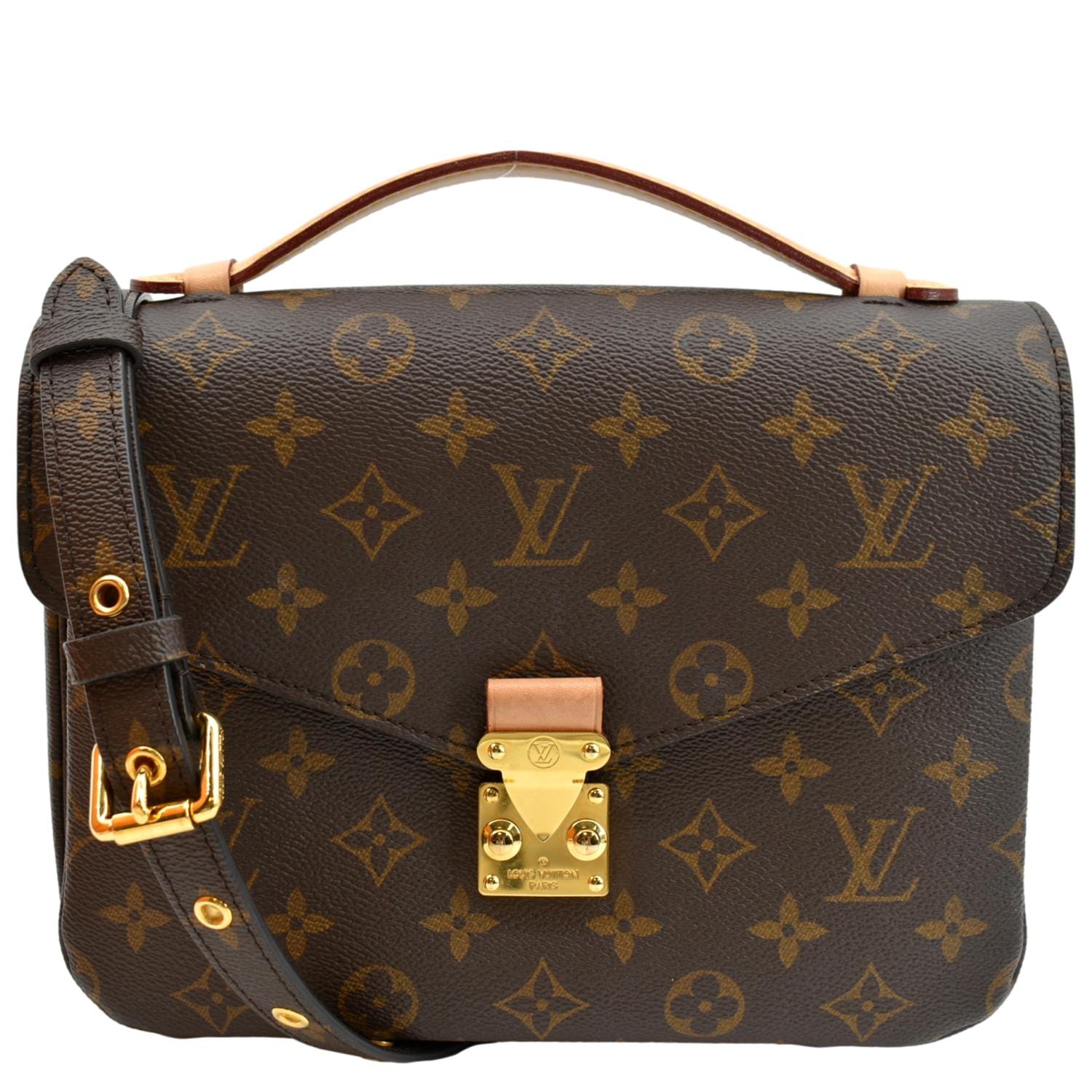 LOUIS VUITTON Metis Pochette Monogram Canvas Crossbody Bag Brown