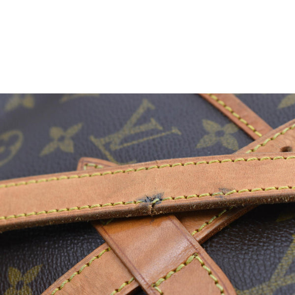 LOUIS VUITTON Saumur 30 Monogram Canvas Crossbody Bag Brown