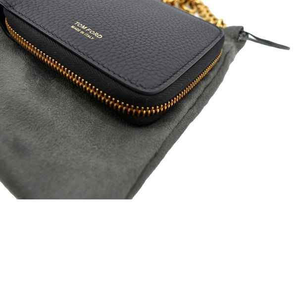 Tom Ford Leather Zip Small Chain Wallet in Black Color - Bottom Right