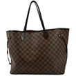 Louis Vuitton Neverfull GM Damier Ebene Tote Shoulder Bag - Front