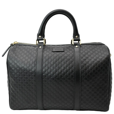 GUCCI Microguccissima Leather Boston Bag Black 449646