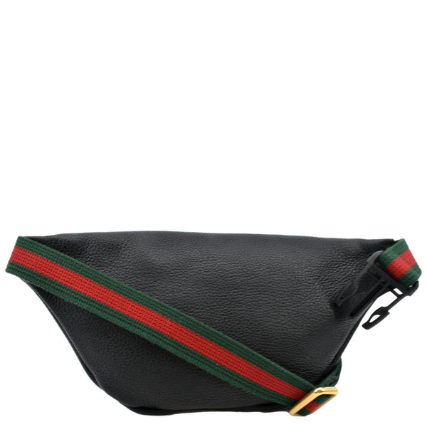 Gucci Logo Print Grained Calfskin Leather Small Belt Bag - Back