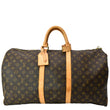 LOUIS VUITTON Keepall 55 Monogram Canvas Travel Bag Brown