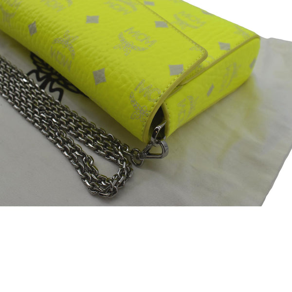 MCM Millie Monogram Visetos Crossbody Bag Neon Yellow