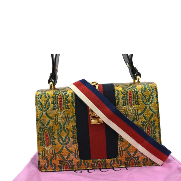 GUCCI Sylvie Small Metallic Jacquard Shoulder Bag Multicolor 421882