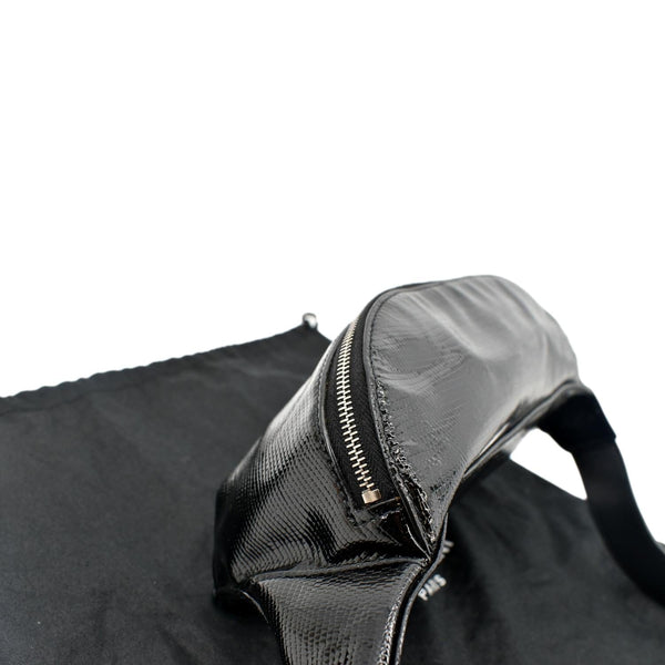 Yves Saint Laurent Embossed Patent Leather Belt Bag - Left Side