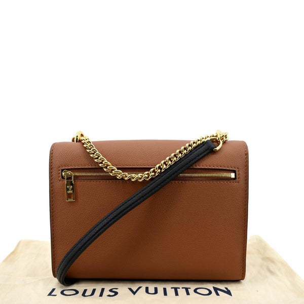 LOUIS VUITTON My Lockme Chain Leather Shoulder Bag Chataigne