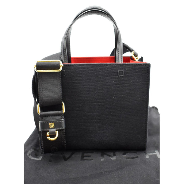 Givenchy Mini G Canvas Shopping Tote Bag in Black - Back