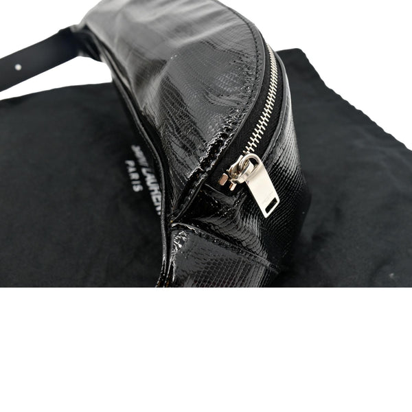 Yves Saint Laurent Embossed Patent Leather Belt Bag - Right Side