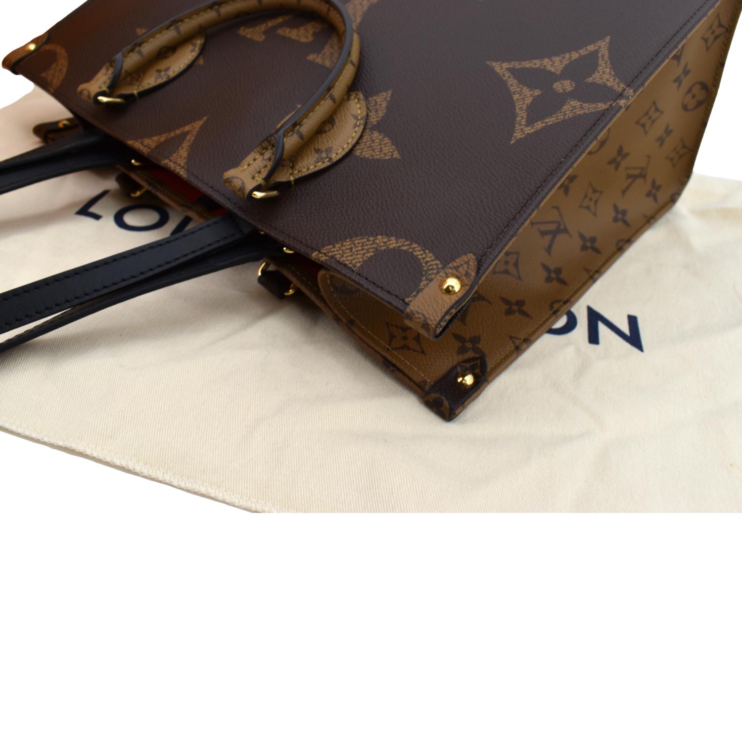 Authentic Louis Vuitton Giant Reverse Monogram Onthego MM Tote M44576