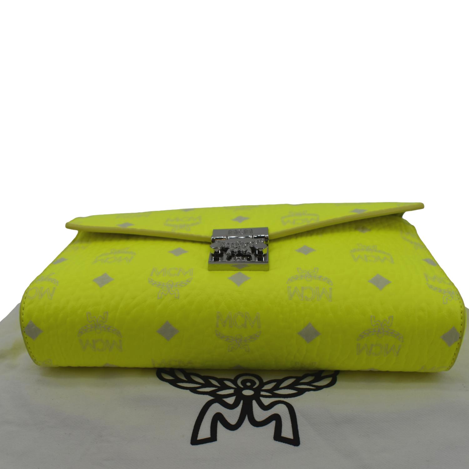 lime green mcm bag