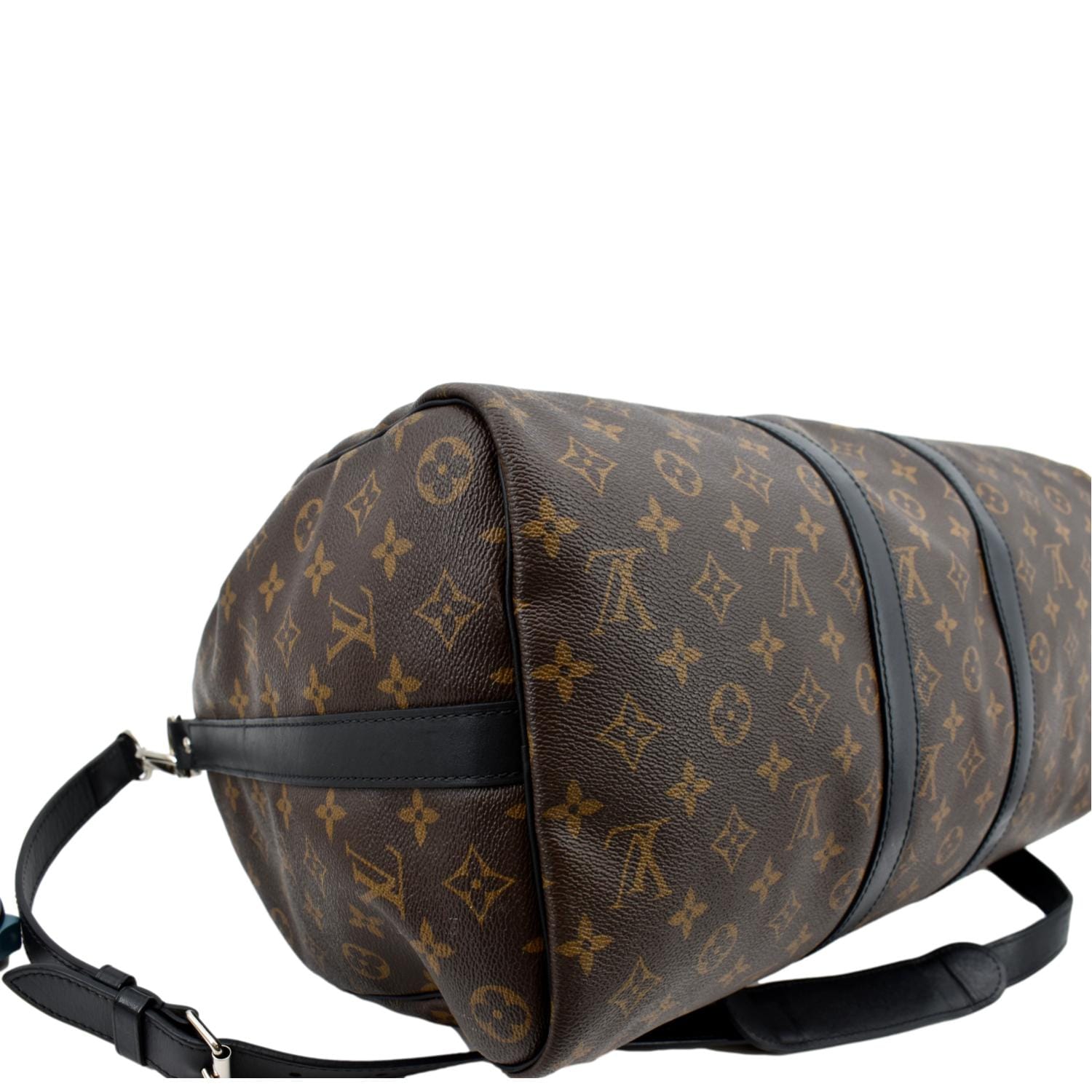 LOUIS VUITTON Keepall 45 Bandouliere Monogram Canvas Travel Bag Black