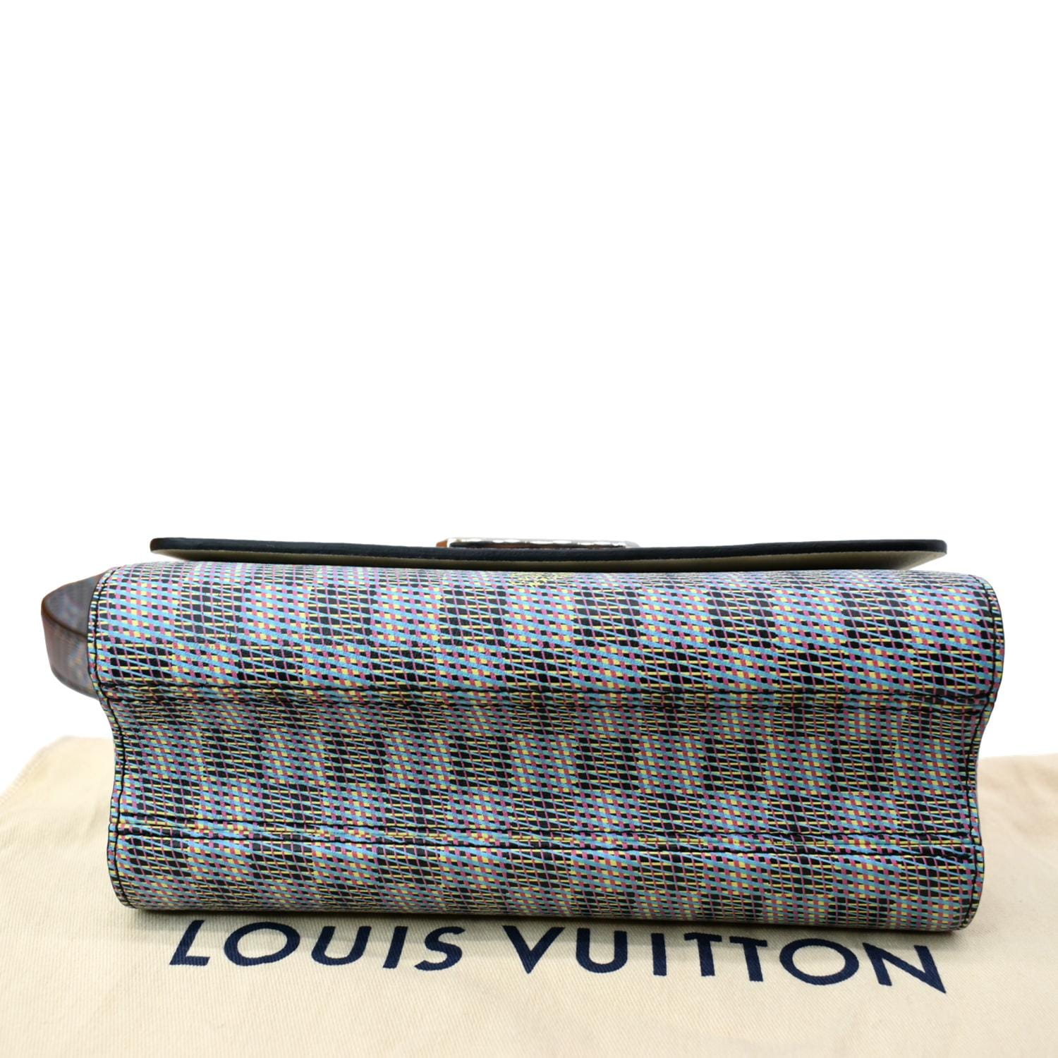 LOUIS VUITTON LV Twist Pop MM Calfskin Monogram Shoulder Bag Blue
