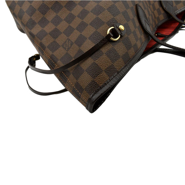 Louis Vuitton Neverfull GM Damier Ebene Tote Shoulder Bag - Right Side