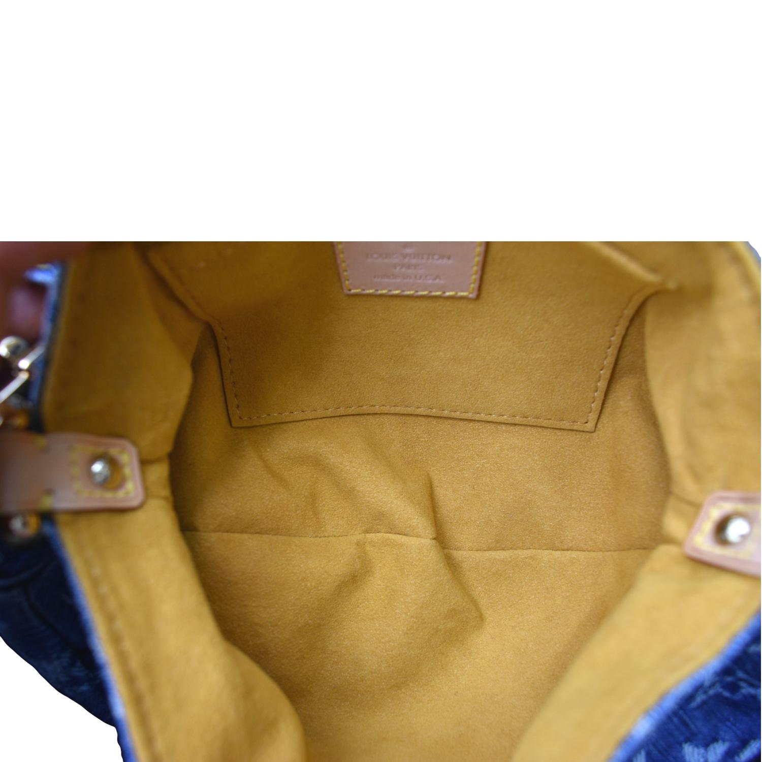 Pleaty mini bag Louis Vuitton Blue in Denim - Jeans - 33866728