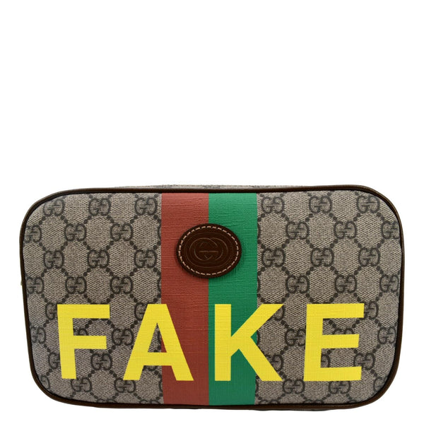 Gucci Fake/Not GG Supreme Canvas Belt Bag in Beige - Front