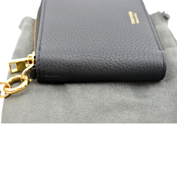 Tom Ford Leather Zip Small Chain Wallet in Black Color - Left