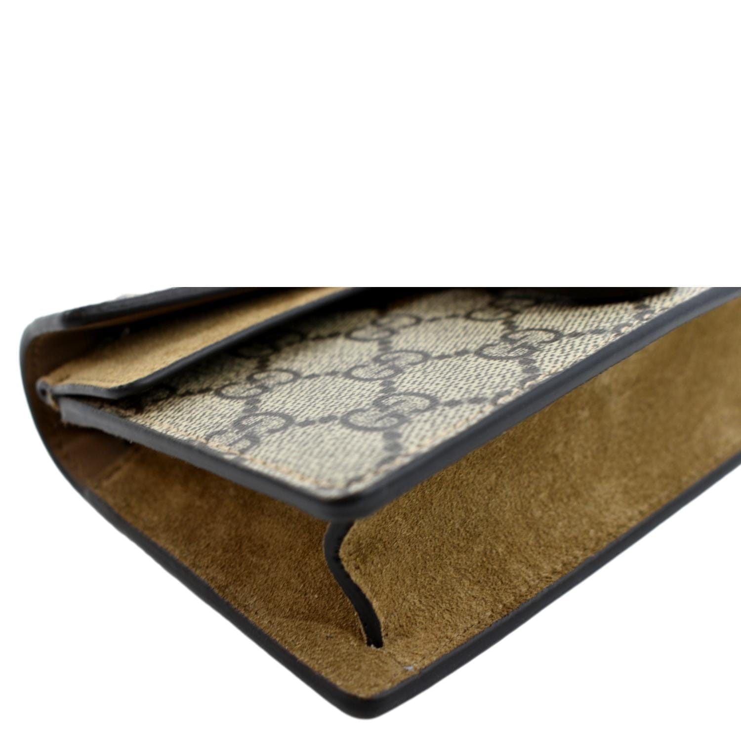 GUCCI Dionysus Super Mini GG Supreme Canvas Crossbody Bag Taupe 476432
