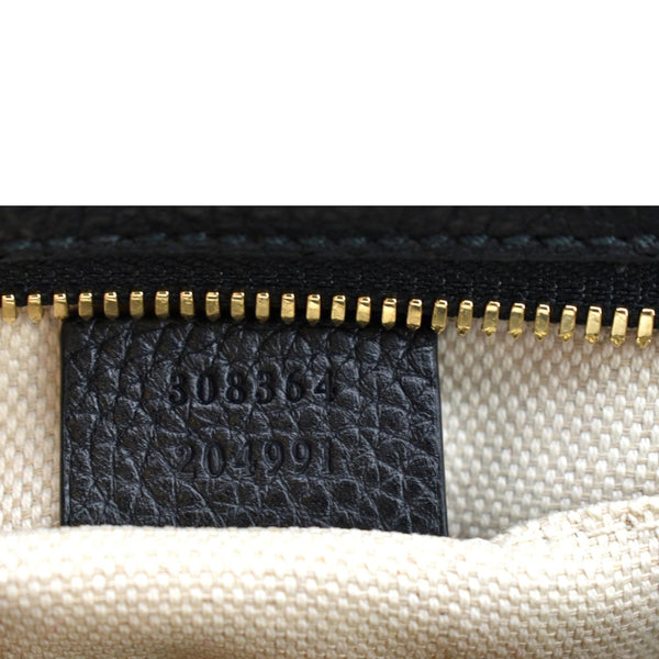 Gucci Soho Disco Pebbled Leather Crossbody Bag Black - Stamp