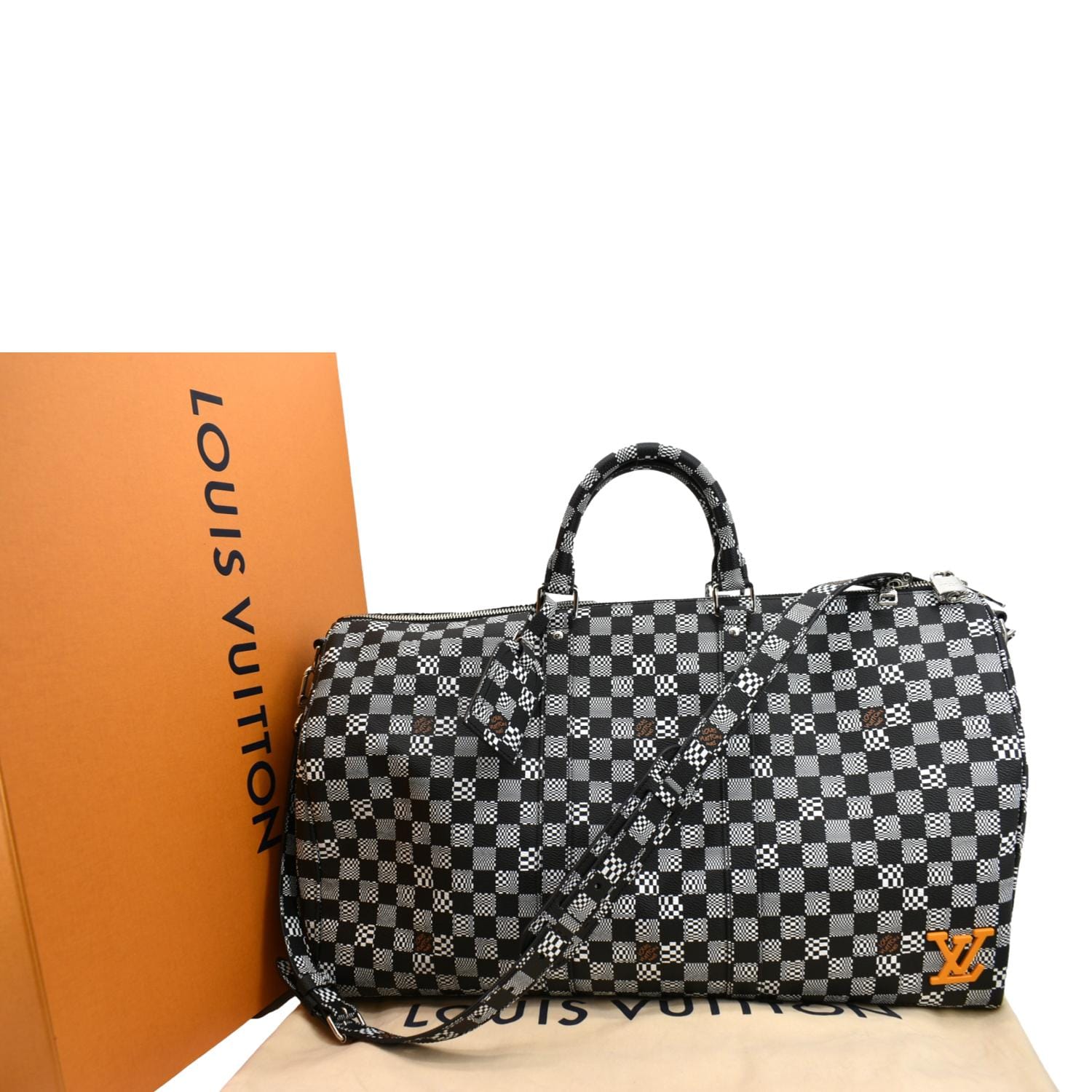 Louis Vuitton Black And White Distorted Damier Keepall Duffle - Rare -  clothing & accessories - by owner - apparel