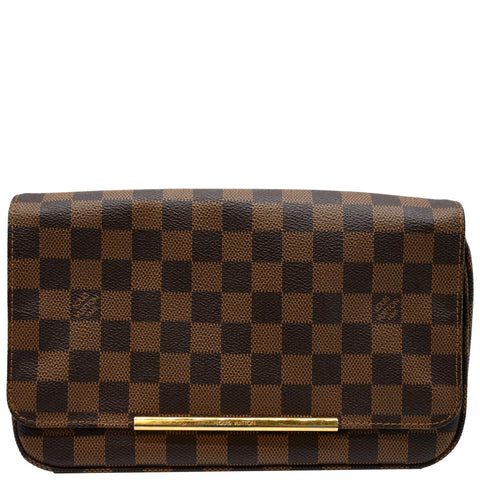 LOUIS VUITTON Hoxton PM Damier Ebene Crossbody Bag Brown