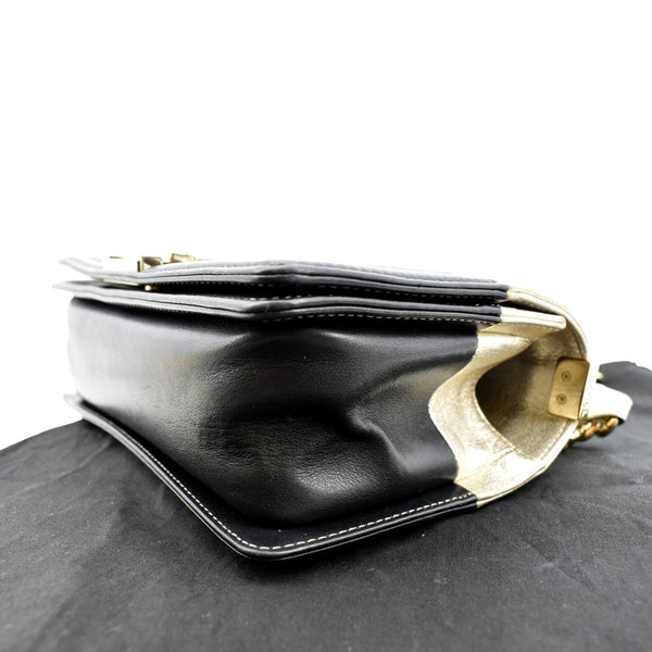 Chanel Boy Leather Shoulder Bag Bicolor - Bottom Right