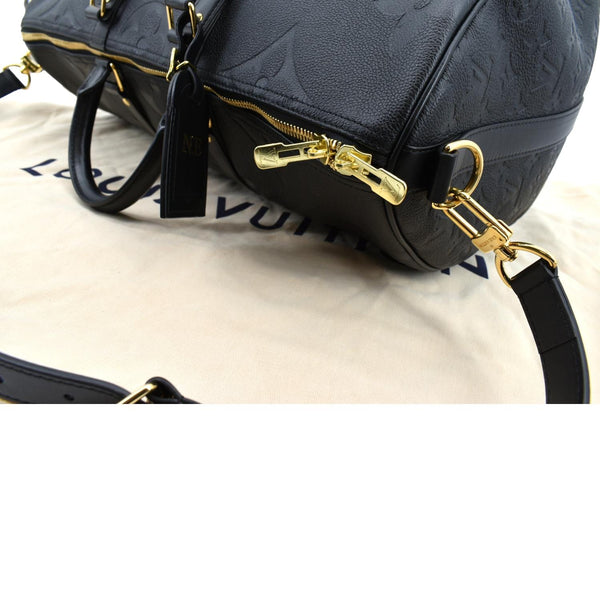 LOUIS VUITTON Keepall Bandouliere 45 Monogram Empreinte Giant Travel Bag Black