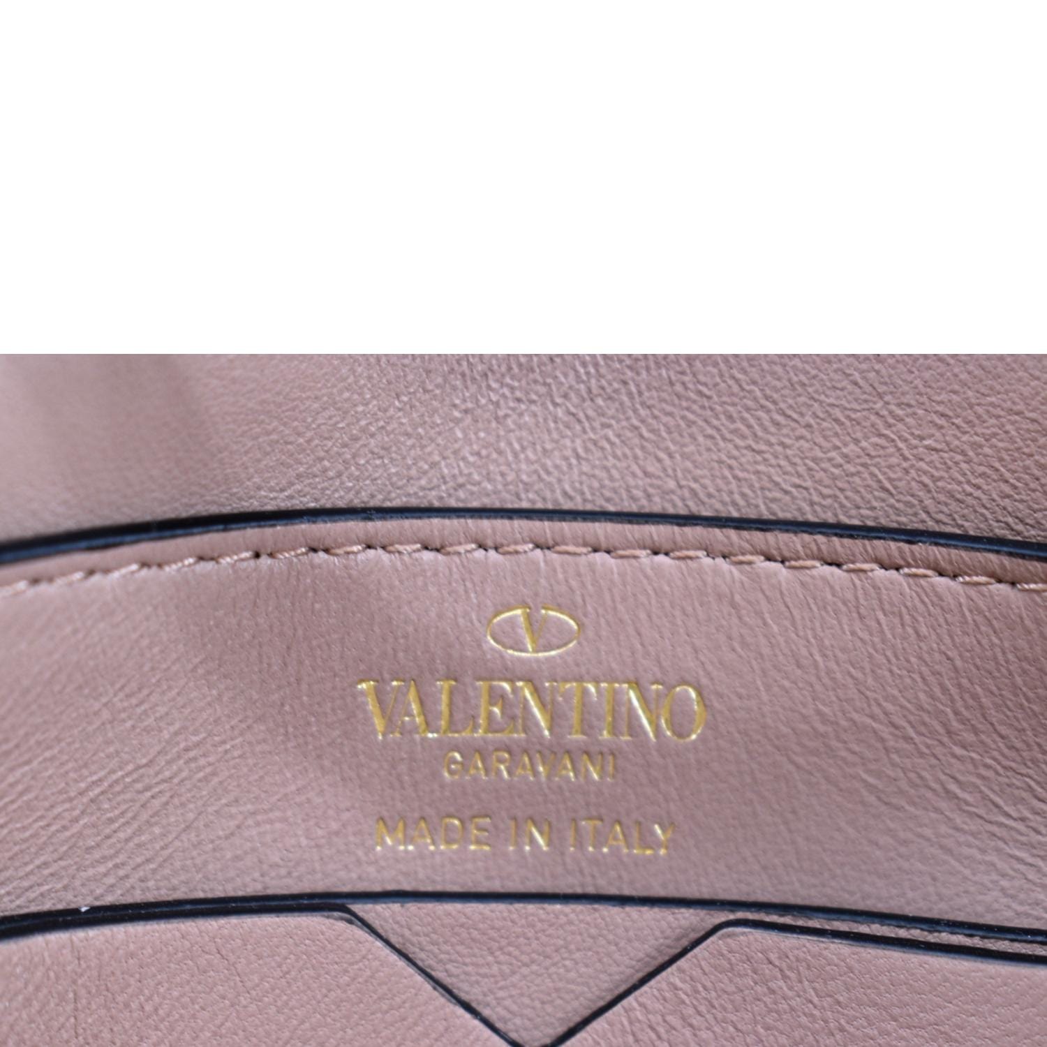 One Stud Leather Shoulder Bag in Pink - Valentino Garavani