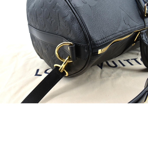 LOUIS VUITTON Keepall Bandouliere 45 Monogram Empreinte Giant Travel Bag Black