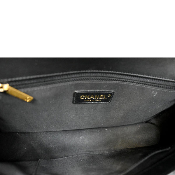 Chanel Medium Boy Flap Calf Leather Shoulder Bag Black - Inside