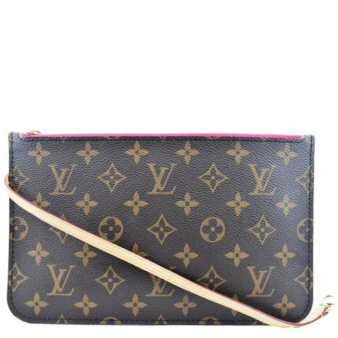 Louis Vuitton Neverfull Monogram Canvas Pochette Wristlet - Back