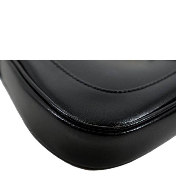 Gucci Jackie 1961 Leather Shoulder Bag in Black Color - Bottom Left