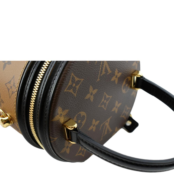 LOUIS VUITTON Cannes Reverse Monogram Canvas Satchel Bag Brown
