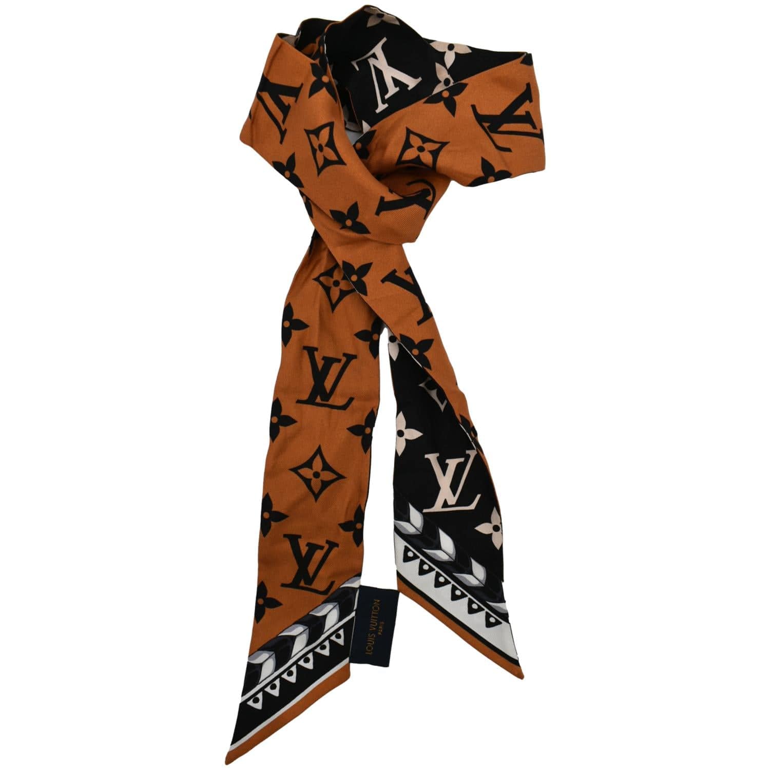 LOUIS VUITTON Crafty Bicolor Silk Scarf Bandeau louis-vuitton-crafty-bicolor-silk-scarf-bandeau