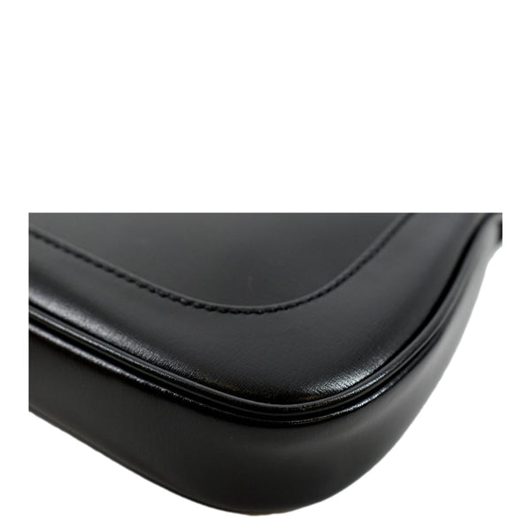 Gucci Jackie 1961 Leather Shoulder Bag in Black Color - Top Left