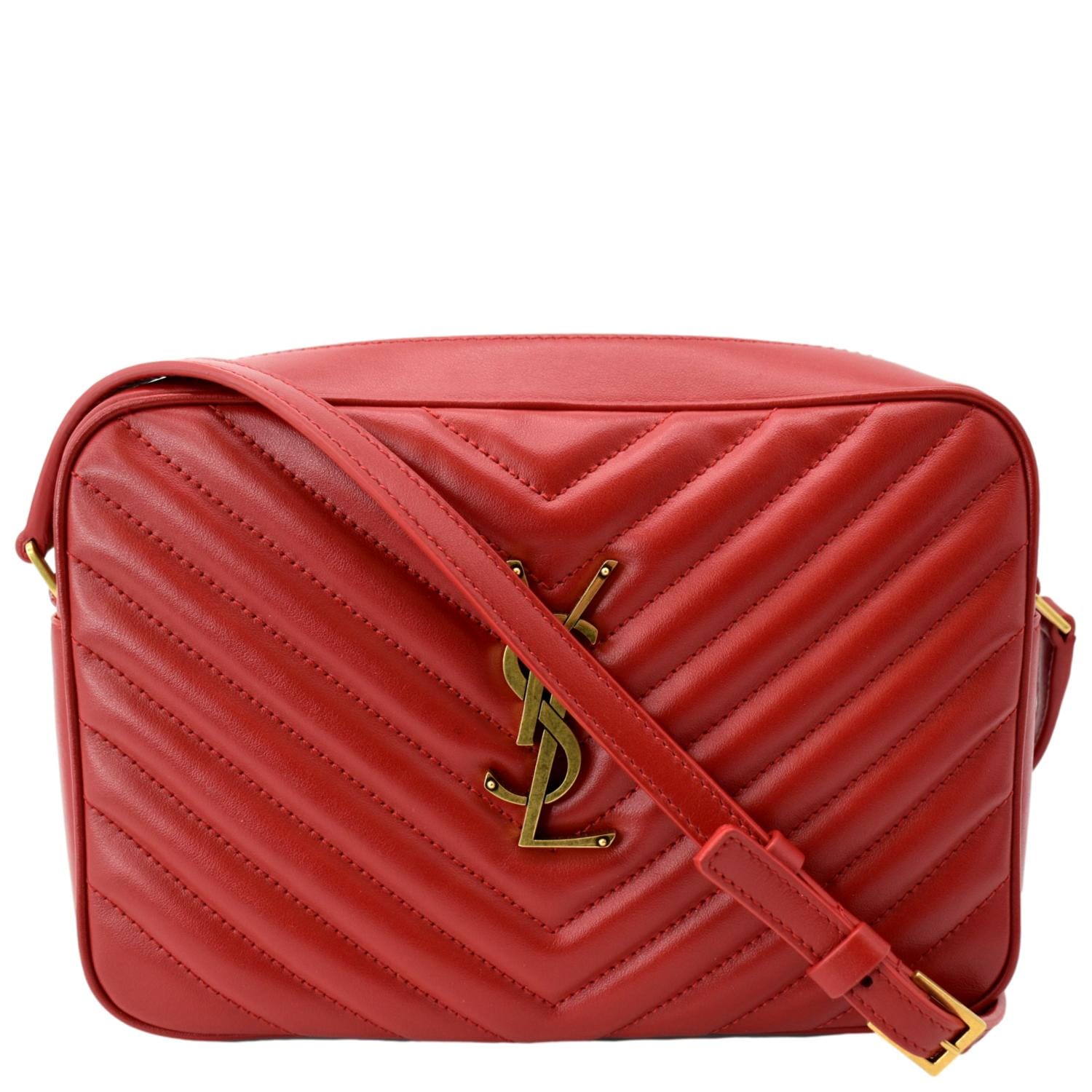 Yves Saint Laurent Lou Chevron Camera Crossbody Bag