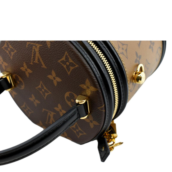 LOUIS VUITTON Cannes Reverse Monogram Canvas Satchel Bag Brown