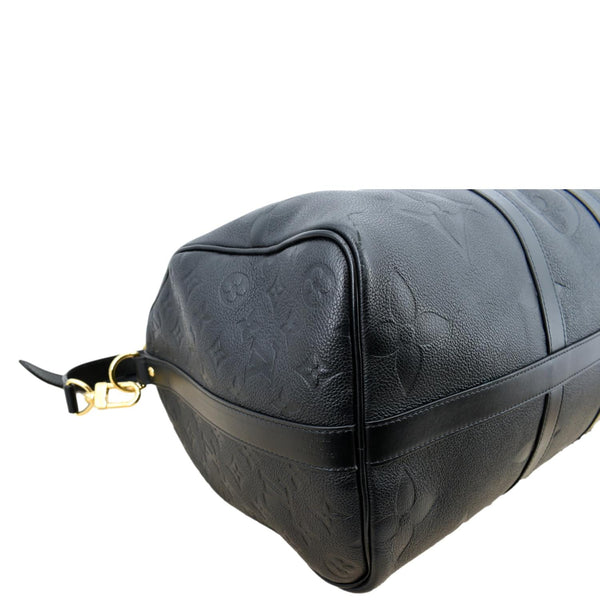 LOUIS VUITTON Keepall Bandouliere 45 Monogram Empreinte Giant Travel Bag Black