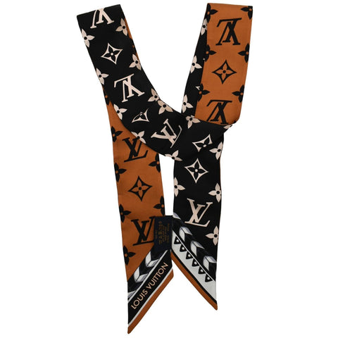 LOUIS VUITTON Crafty Bicolor Silk Scarf Bandeau