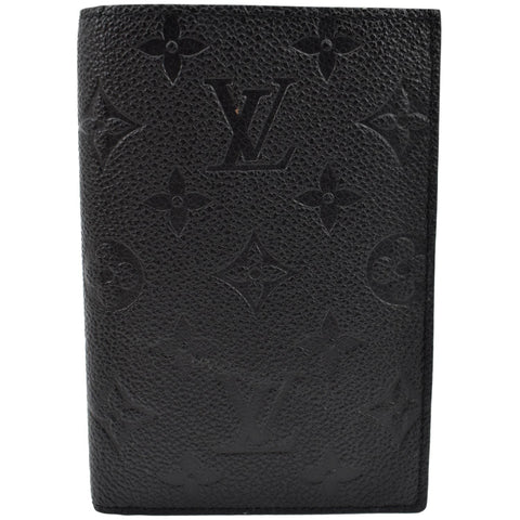 LOUIS VUITTON Passport Holder Monogram Empreinte Wallet Black
