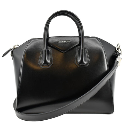 GIVENCHY Antigona Medium Calfskin Leather Shoulder Bag Black