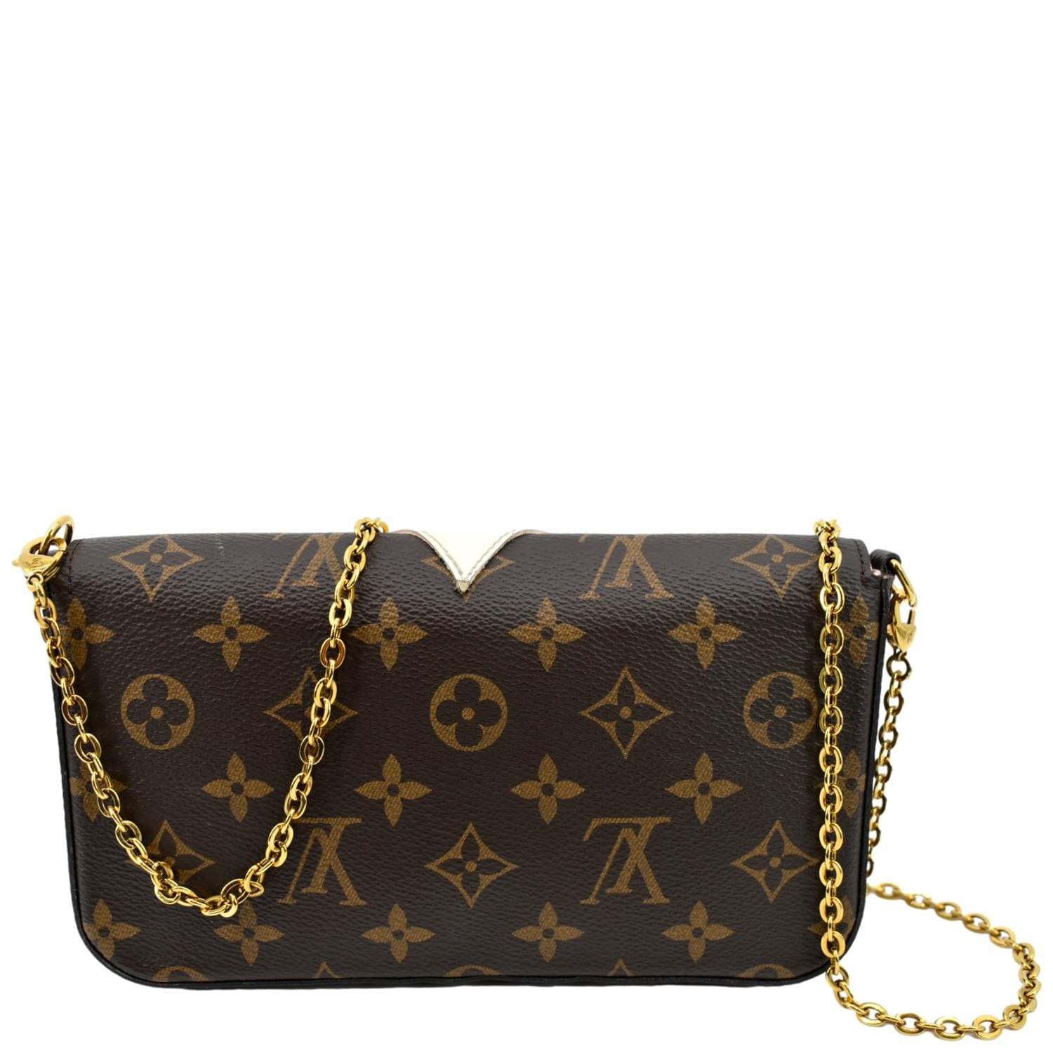 louis vuitton purse with gold chain