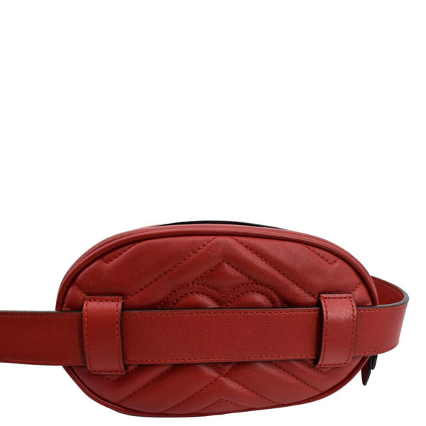 GUCCI GG Marmont Matelasse Leather Belt Bag Red 476434