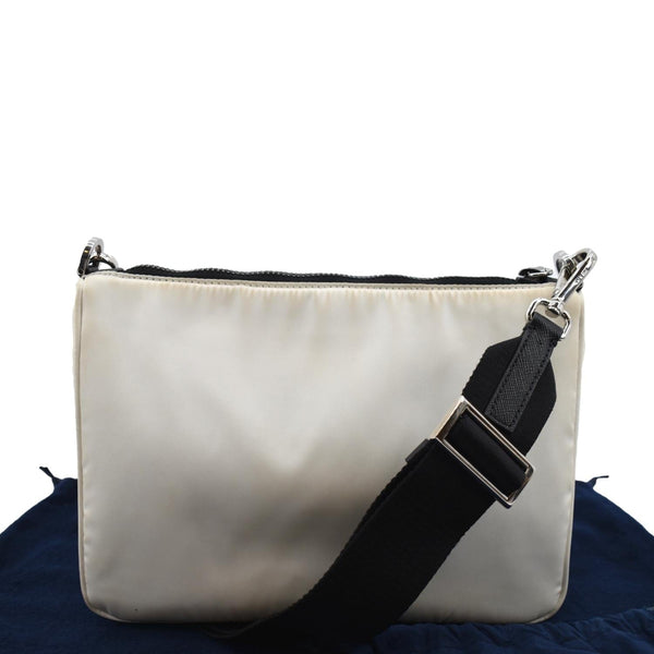 Prada Re-Nylon Leather Shoulder Bag in White Color - Back