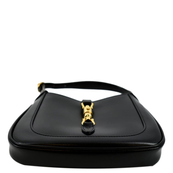 Gucci Jackie 1961 Leather Shoulder Bag in Black Color - Bottom